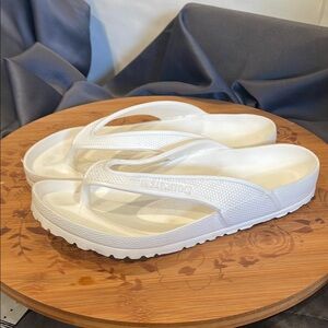 Birkenstock EVA White Platform flip flop sandals size 38